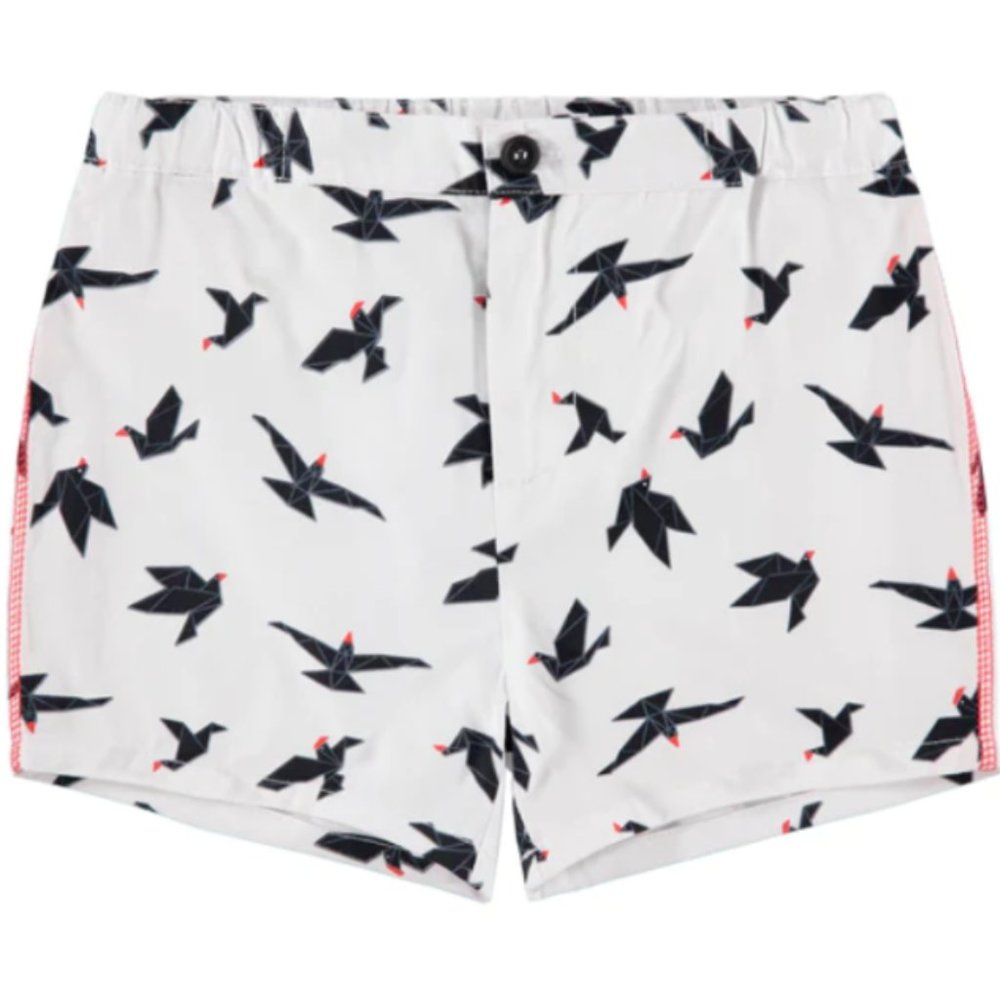 JAYBEE CHILD Boys Short Pants White Origami Bird size 5 BRAND NEW without tags